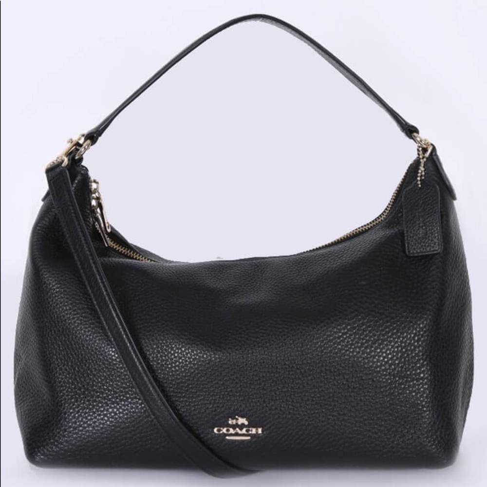 Coach Celeste East West Leather Hobo Bag Black